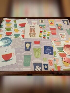 Coffee & Tea Themed Colorful Craft Papers